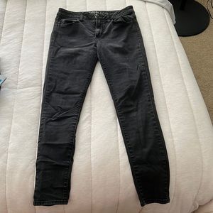 American Eagle, black stretch jeans, size 8 short